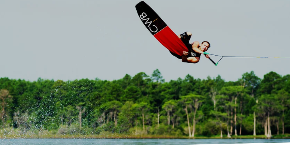 Water skiing on Lake Caroline.